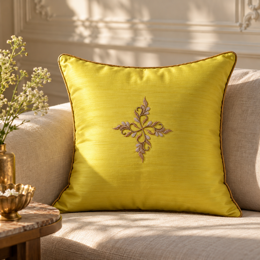 Yellow Trail Cushion Cover