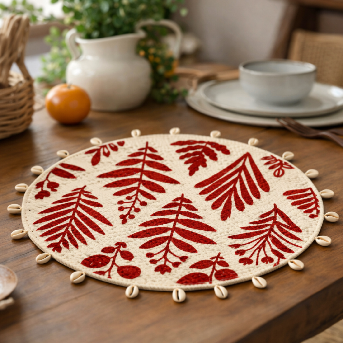 Crimson Leaf Table Mat