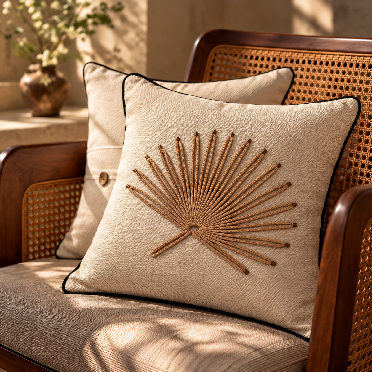 Twill Palm Cushion Cover