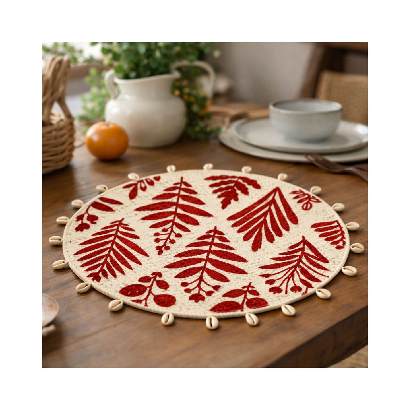 Crimson Leaf Table Mat
