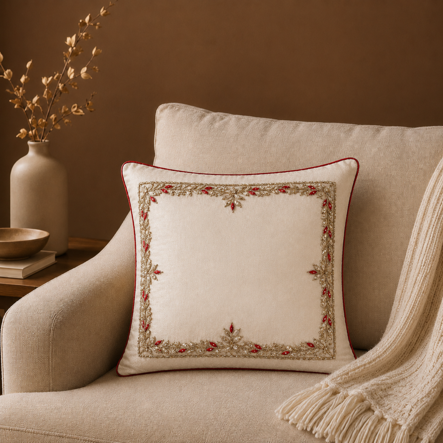 Red Grove Cushion Cover