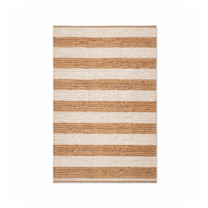 Sand & Snow Striped Rug
