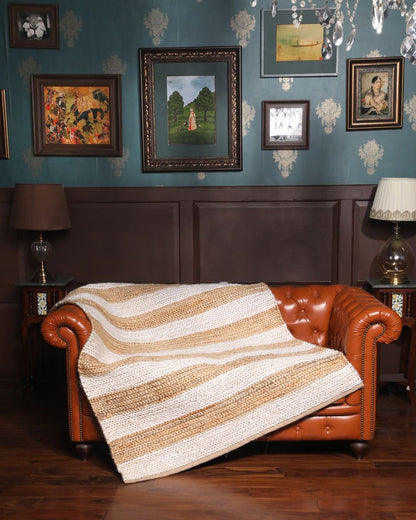 Sand & Snow Striped Rug
