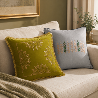 Silken Grace Cushion Cover