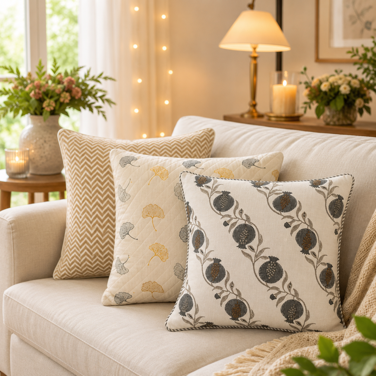 Leaf Memory Cushion Cover