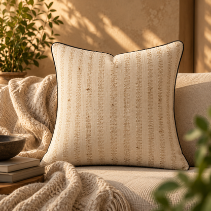 Ivory Thread Cushion Cover