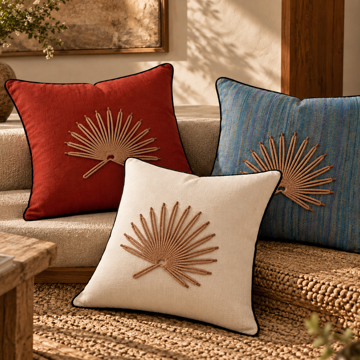 Twill Palm Cushion Cover