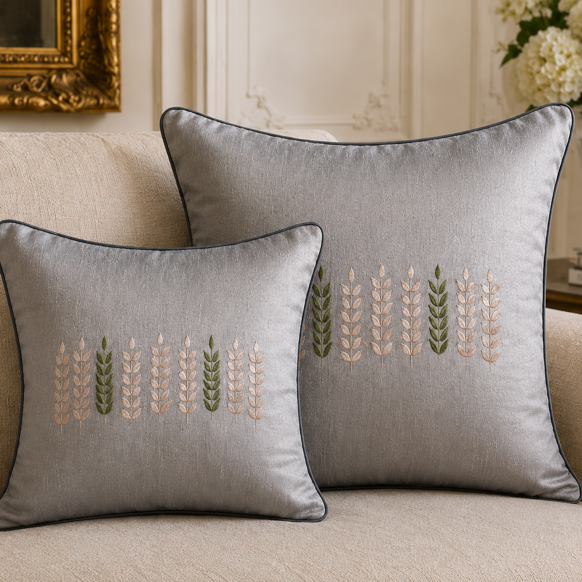 Silken Grace Cushion Cover Combo