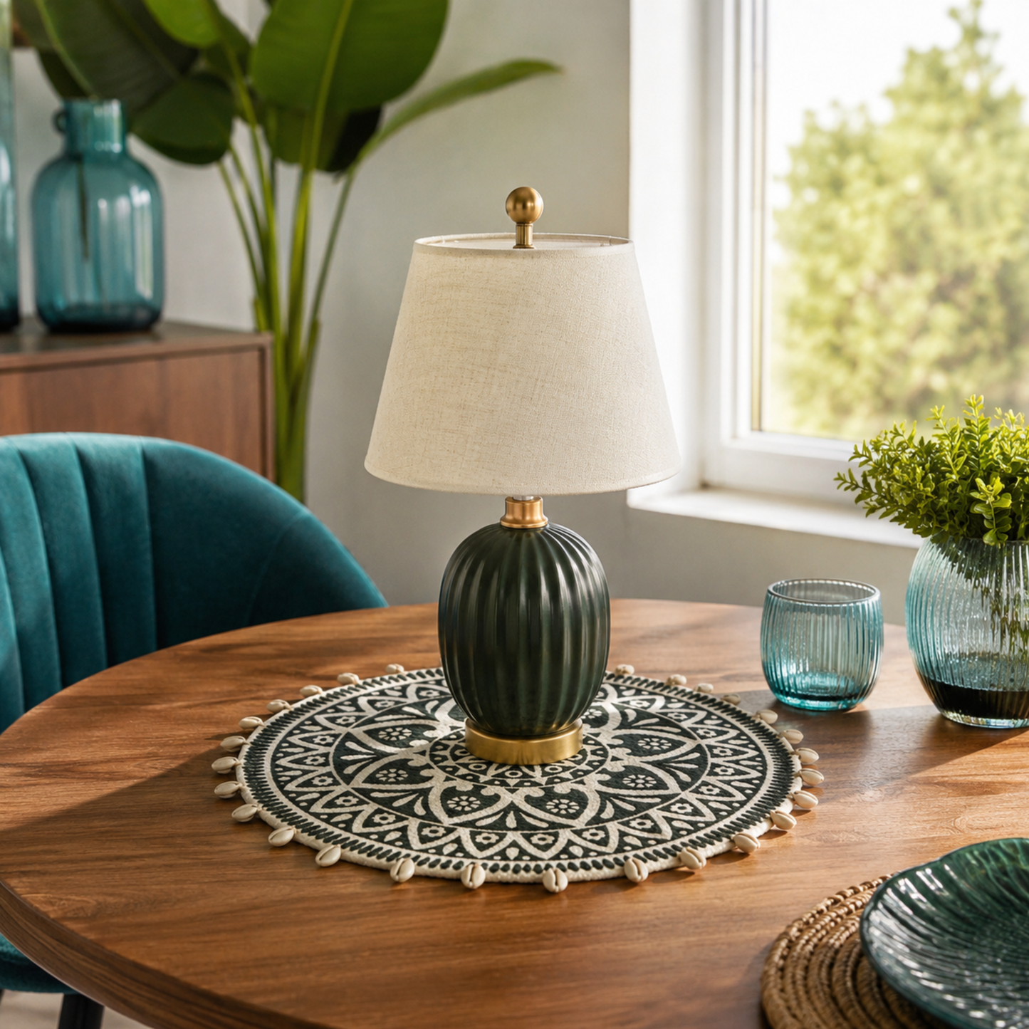 Verdant Mandala Table Mat