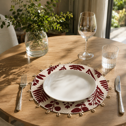 Crimson Leaf Table Mat