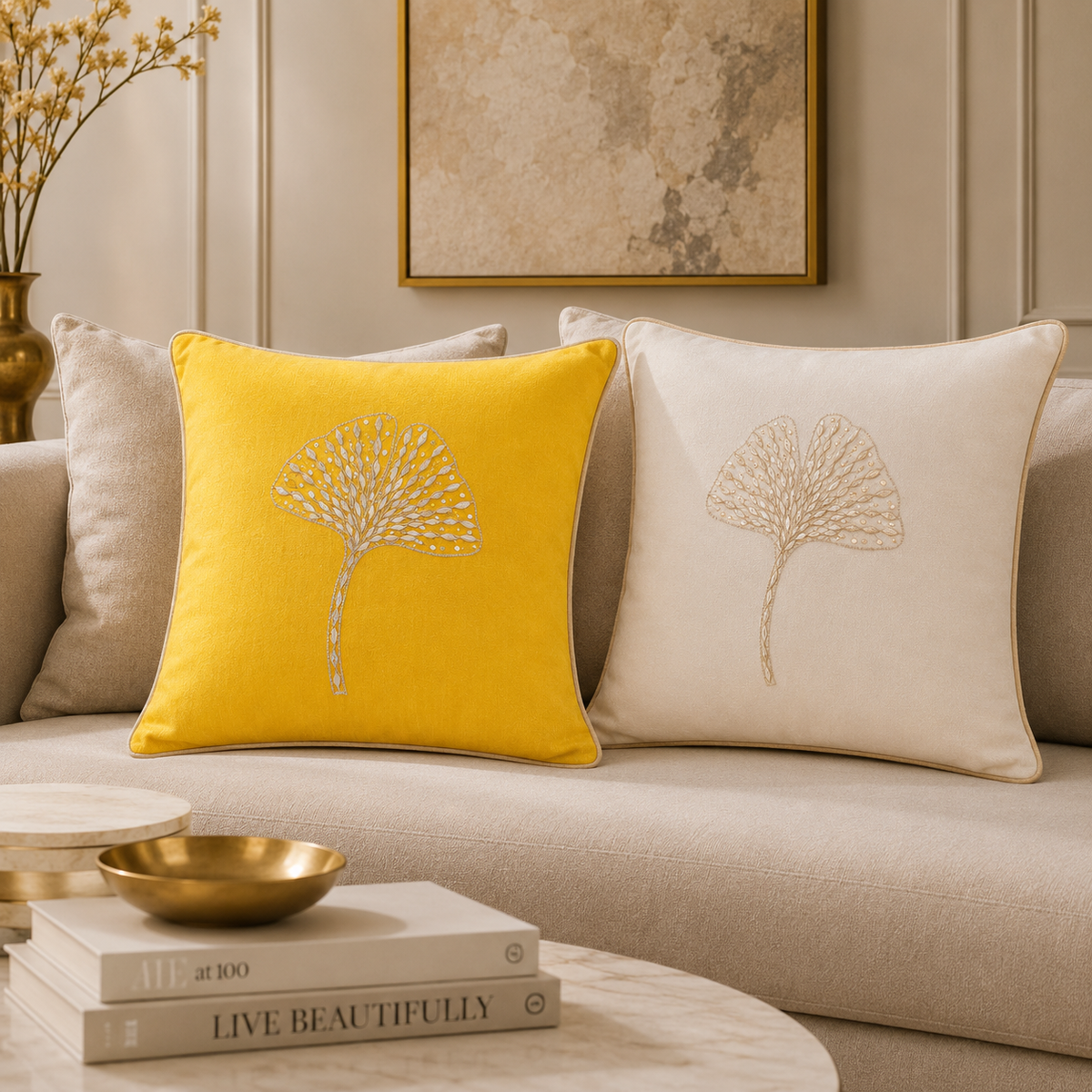 Ginkgo Grace Cushion Cover