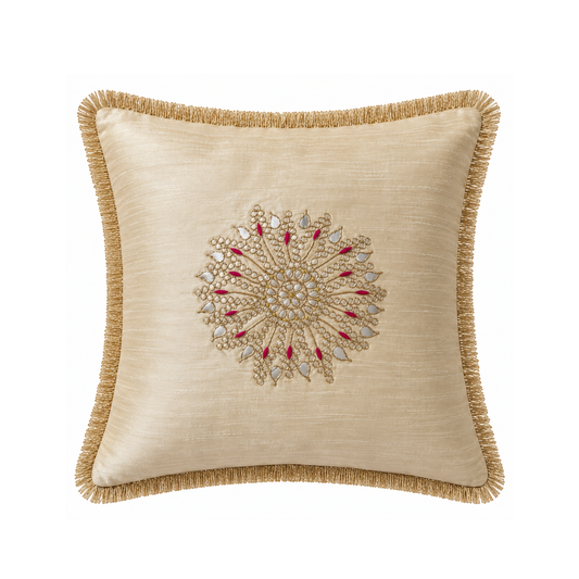 Golden Radiance Cushion Cover