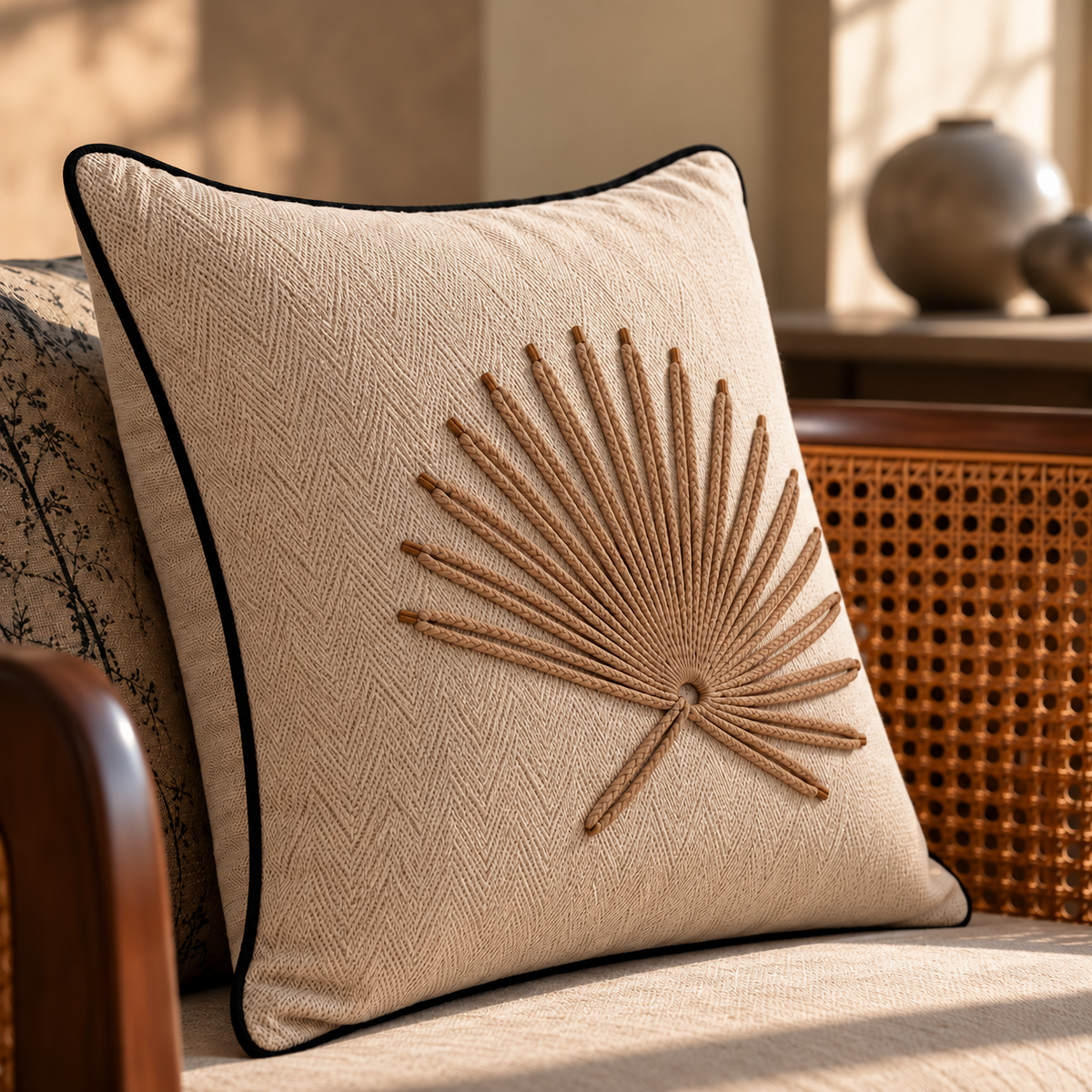 Twill Palm Cushion Cover