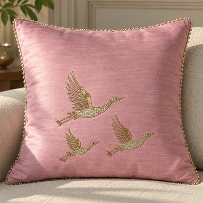 Golden Wings Cushion Cover