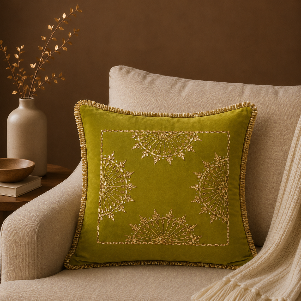 Mandala Glow Cushion Cover