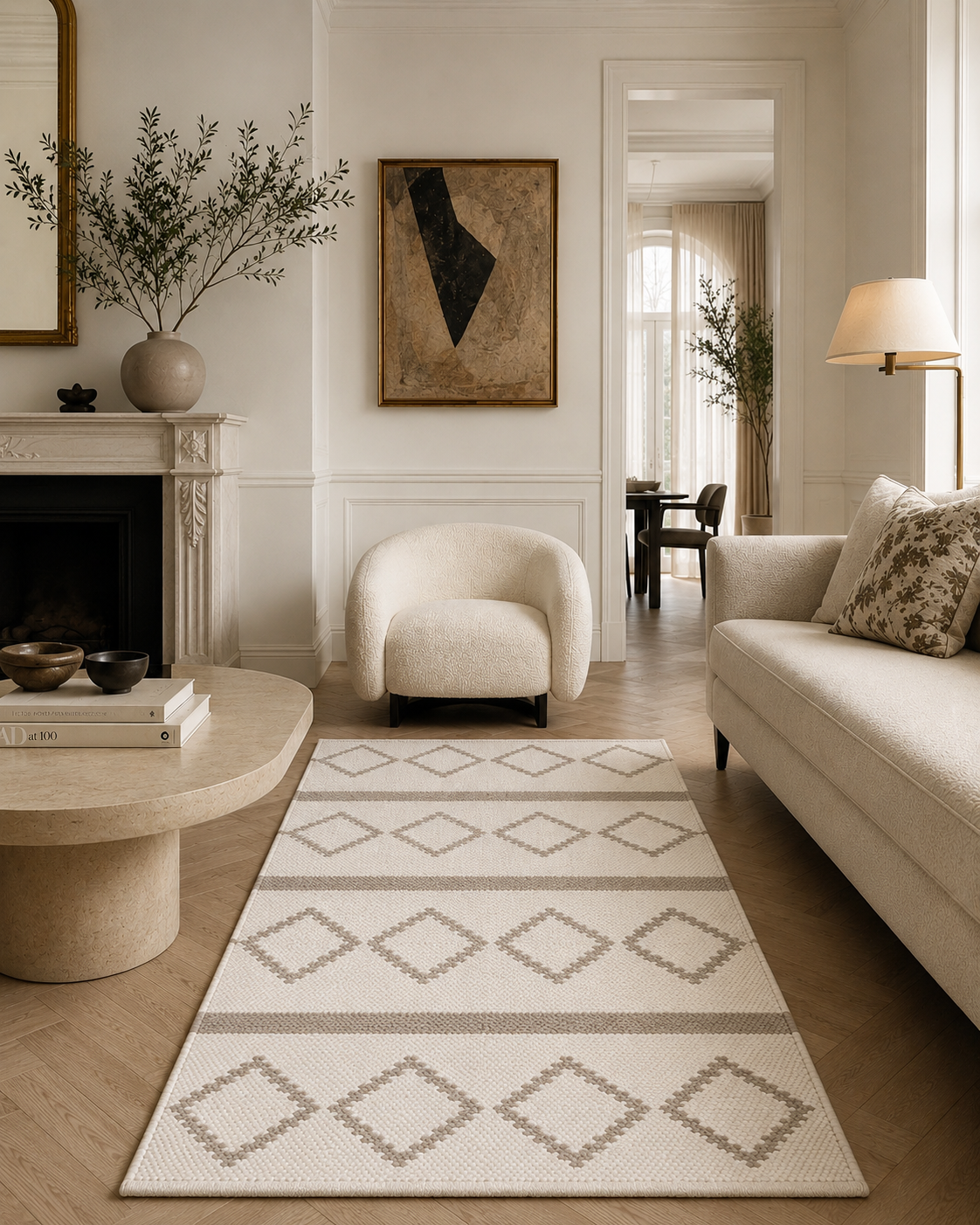 Geometra Chindi Rug