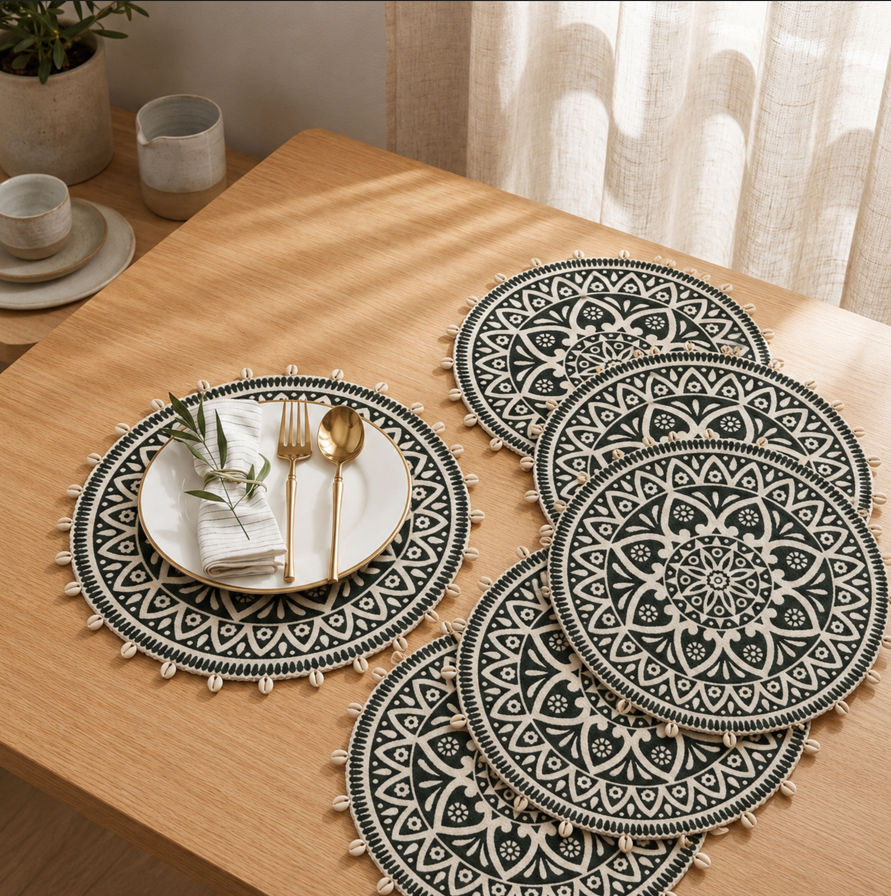 Verdant Mandala Table Mat