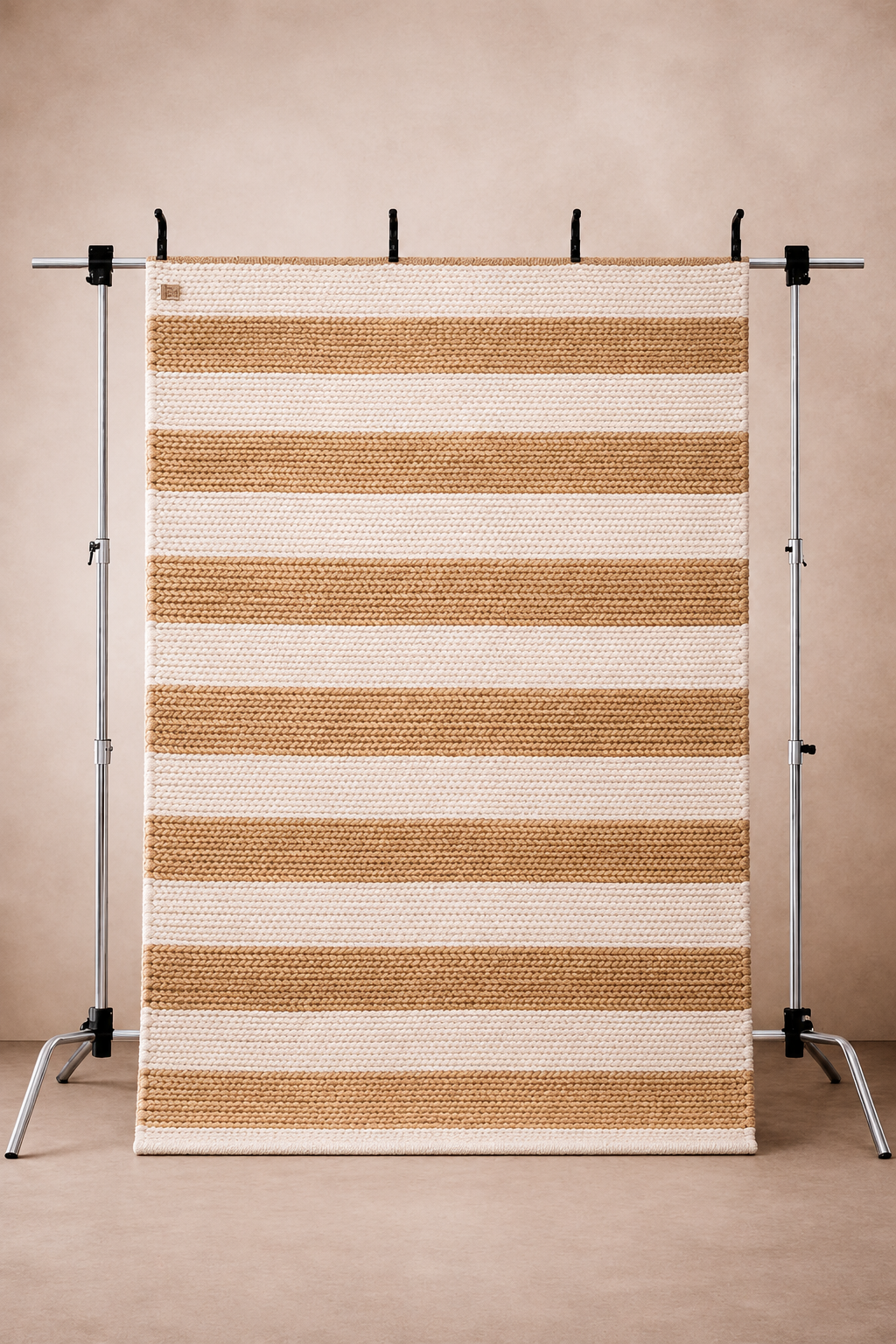 Sand & Snow Striped Rug